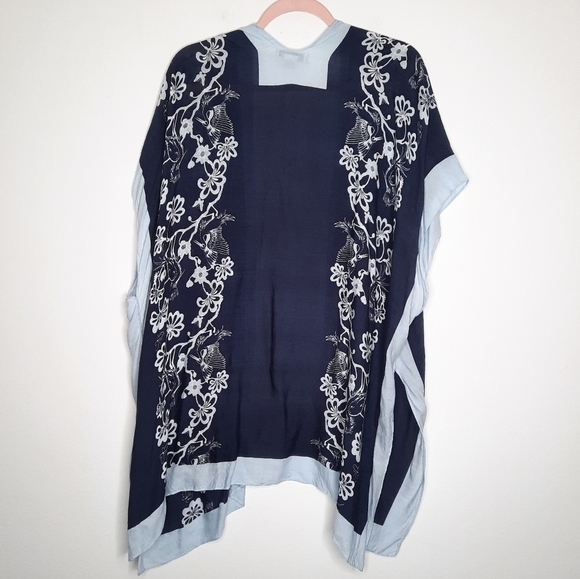 Florence Broadhurst Blue Egrets High Low Kimono OS - Picture 3 of 6